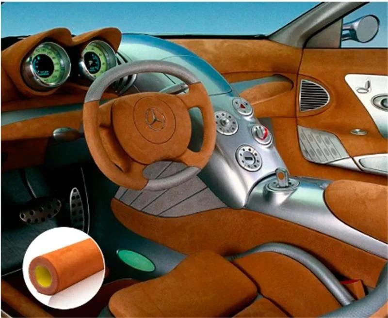 Many Colors High Quality Suede Fabric Wrap for Car Seat/Roof/Pillar/Wheels Interior
