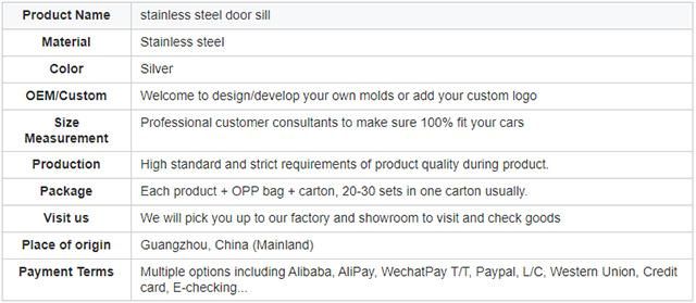 Best Quality 304 Door Sill Scuff Plate Suitable 2020-2021 Bt-50