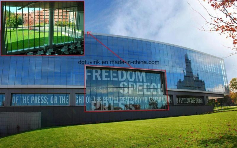 One Way Vision Self Adhesive Perforated PVC Vinyl Glass Sticker Eco Solvent Digital Printing Material