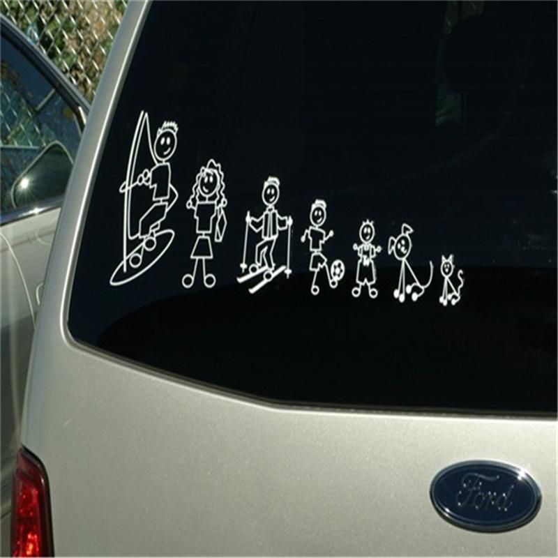 I Love My Family Car Decorative Decal Sticker