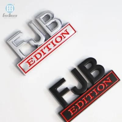 Fjb Car Plastic Emblem Logo Sticker with Over 25 Years Experience and ISO Certs