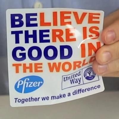 Customized Logo Printing Transparent Window Non Adhesive Electrostatic Stickers