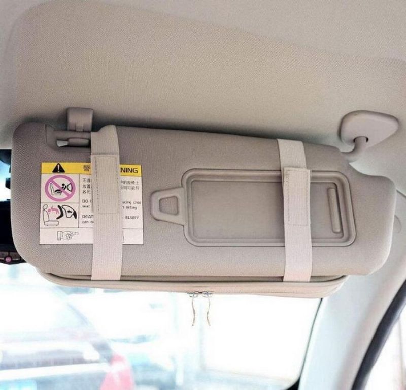 Leather Auto Interior Accessories Pocket Organizer Truck Storage Holder Pouch Bag Car Sun Visor Organizer
