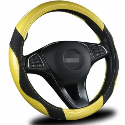 PU+ Crystal Leather Car Steering Wheel Cover Universal Fit F