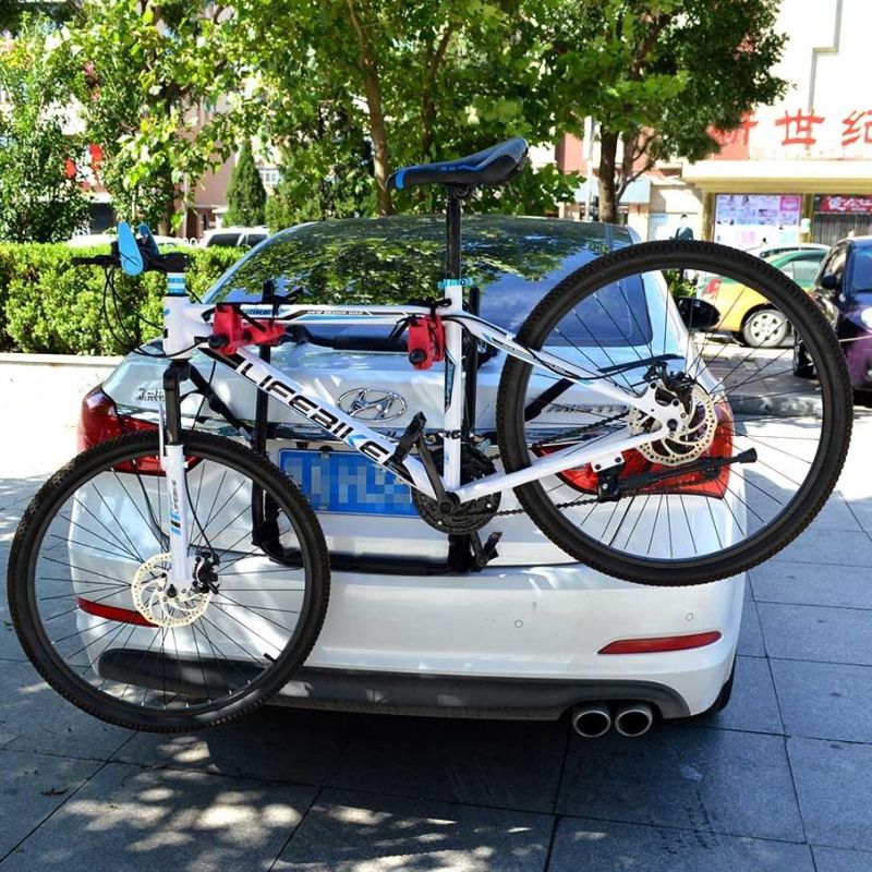 Portable Bike Folding Car Rear Carrier Mounted Bicycle Rack