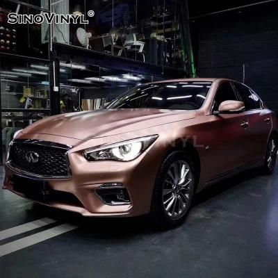 SINOVINYL High Polymeric With Double Casting Electro Metallic Car Foil Wrapping For Car Body