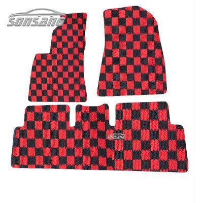 Manufacturer Premium Quality Checker Carpet Vehicle Floor Mats with TPR Nail Bottom