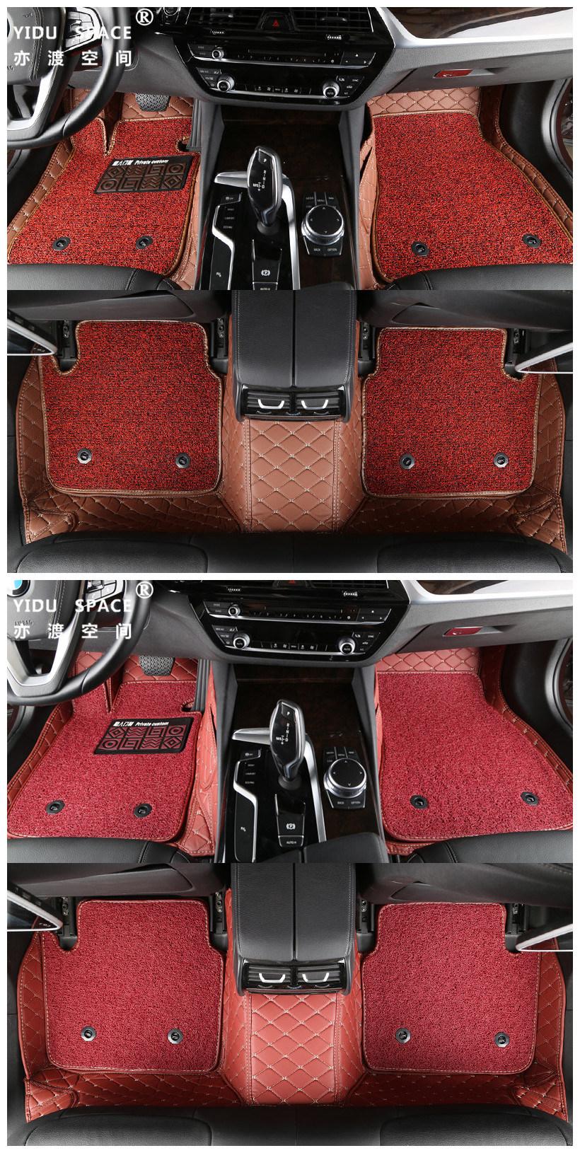 Car Accessory Hand Sewing Leather Coil 5D Anti-Slip Car Mats