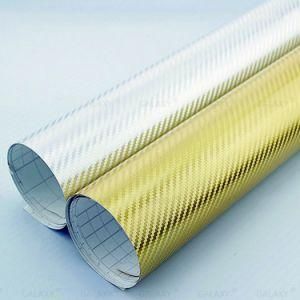 Best Quality 1.52X30m Car Wrap Sticker Stretch Chrome 3D Carbon Film Wrapping Rolls