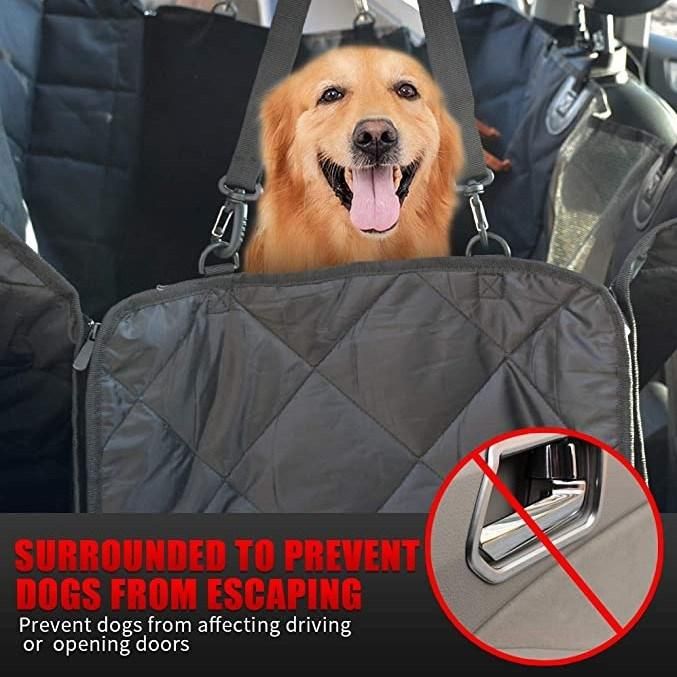 Dog Seat Cover Luxury Car Seat Cover for Pets Waterproof Pet Seat Cover Back Seat with Storage Pockets for Cars Trucks