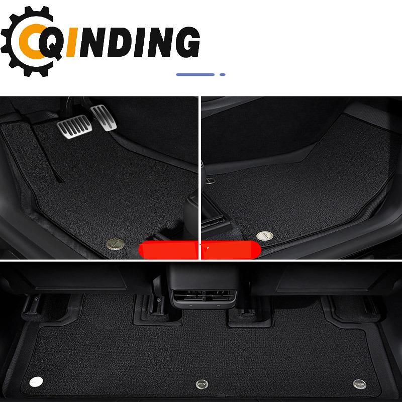 Heavy Duty Universal 3PCS PVC Rubber Car Floor Mats All Weather Protection in Black Color - Trimmalbe Semi-Custom Fit