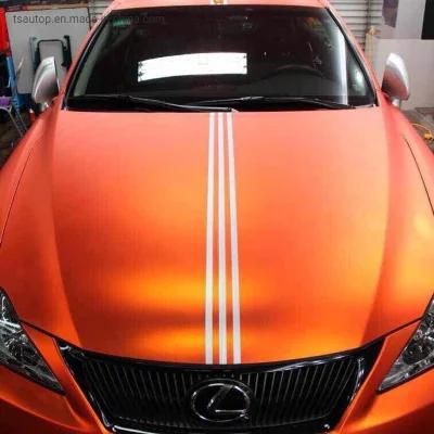 Tsautop 1.52*18m Orange Matte Metallic Pearl Film Car Sticker Vinyl