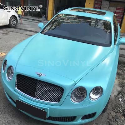 SINOVINYL Air Free Bubble Removable Electro Metallic Vinyl Car Full Body Wrap Sticker PVC Film