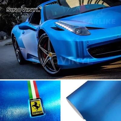 SINOVINYL Chrome Brushed Light Blue China Manufacturer Wrapping Wrap Paper Film Protect Car