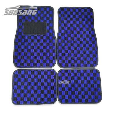 4PCS 5PCS Manufacturer Universal Checker Car Floor Mat Carpet