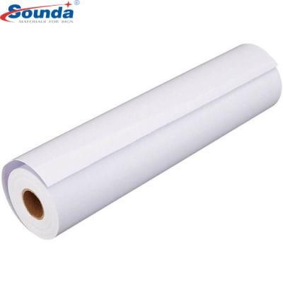 Printable Self Adhesive Vinyl Roll Film Glossy for Advertising White Printing Sticker