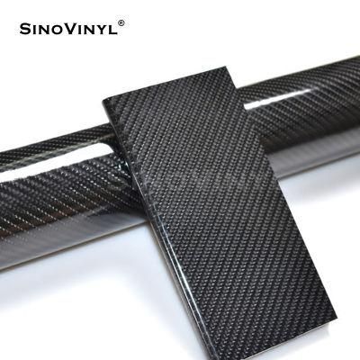 SINOVINYL Fashion Self Adhesive Vinyl Film Automotive Glossy Roll 5D Carbon Fiber Vinyl Wrap