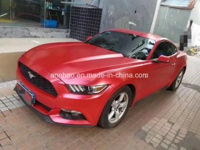 Newest Matte Chrome Diamond Red Vinyl Film Car Wrap Vinyl with Air Bubble Free