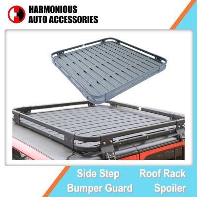 Alloy Roof Racks Top Cargo Basket Luggage Carrier for Jeep Wrangler (JK) 2007-2017