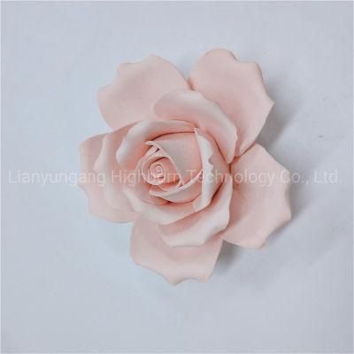 Customized Pink Rose Flower Ceramic Plaster Diffuse Incense Stone