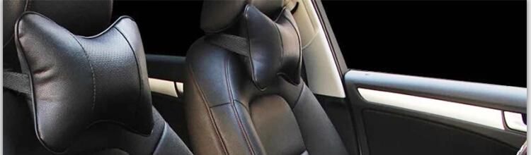 Black PU Car Neck Headrest Pillow