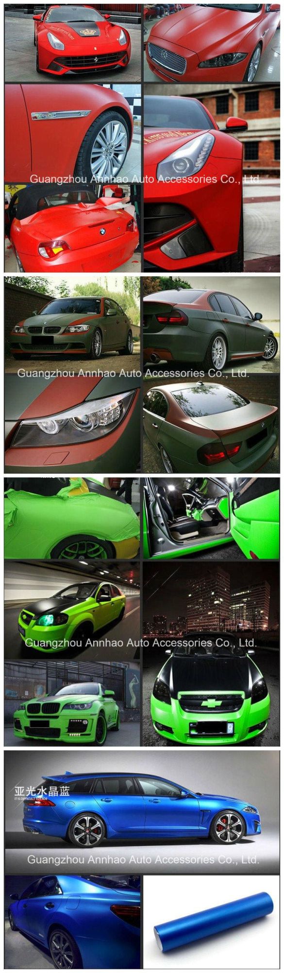 Ondis Air Bubble Free Matte Satin Color Decoration Roll Film Vehicle Auto Vinyl Wrap Wholesale Car Wrap Vinyl