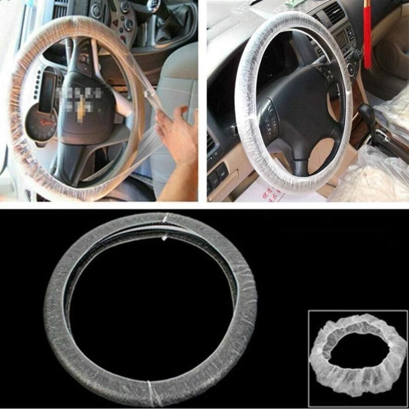Disposable Plastic Steering Wheel Cover Waterproof for Car Interior Accessories