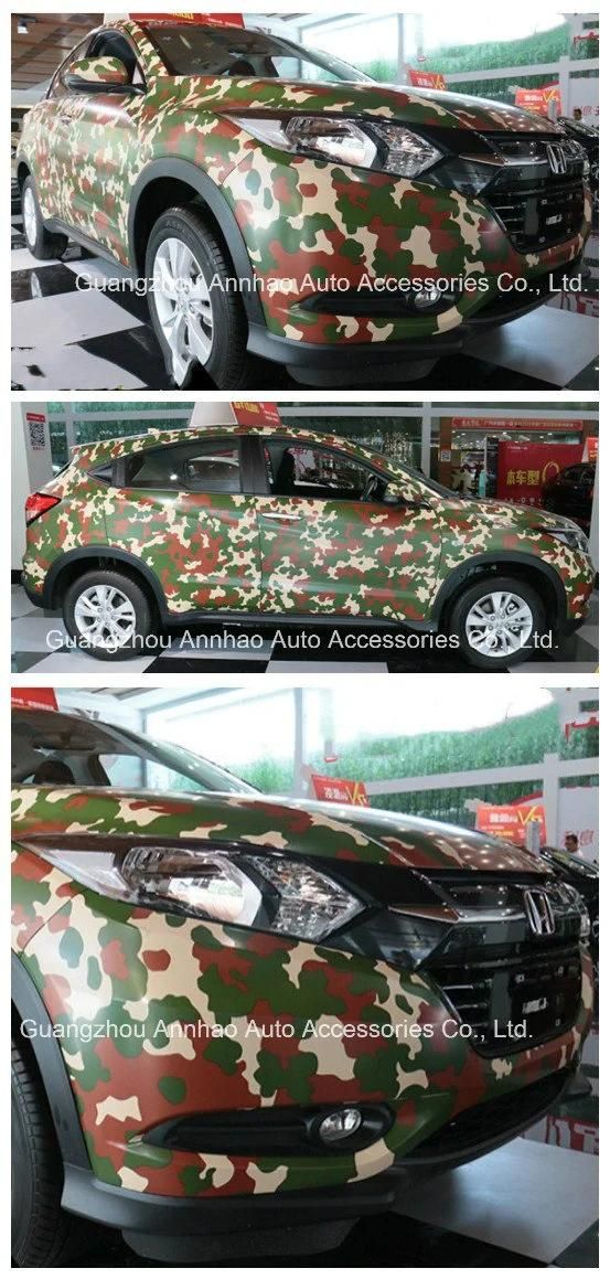 1.52*28m Size Camo Car Wrap Camouflage Vinyl Foil with Bubble Free