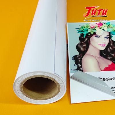 Jutu White/Black/Grey Adhesive Vinyl for Advertisement Printable PVC Film
