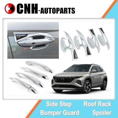 Auto Accessory Chrome Sticker for Hyundai Tucson 2021 Carbon Fiber Handle Inserts and Handle Covers