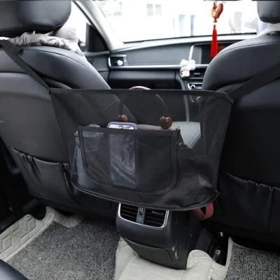 Car Mesh Handbag Organizer Between Seats for Purse Storage Phone Documents Pocket Wallet Car Driver Storage Netting Pouch