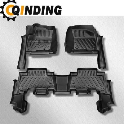 Universal Rubber Floor Mats All Season Custom Fit All Cars 3 Piece Blac