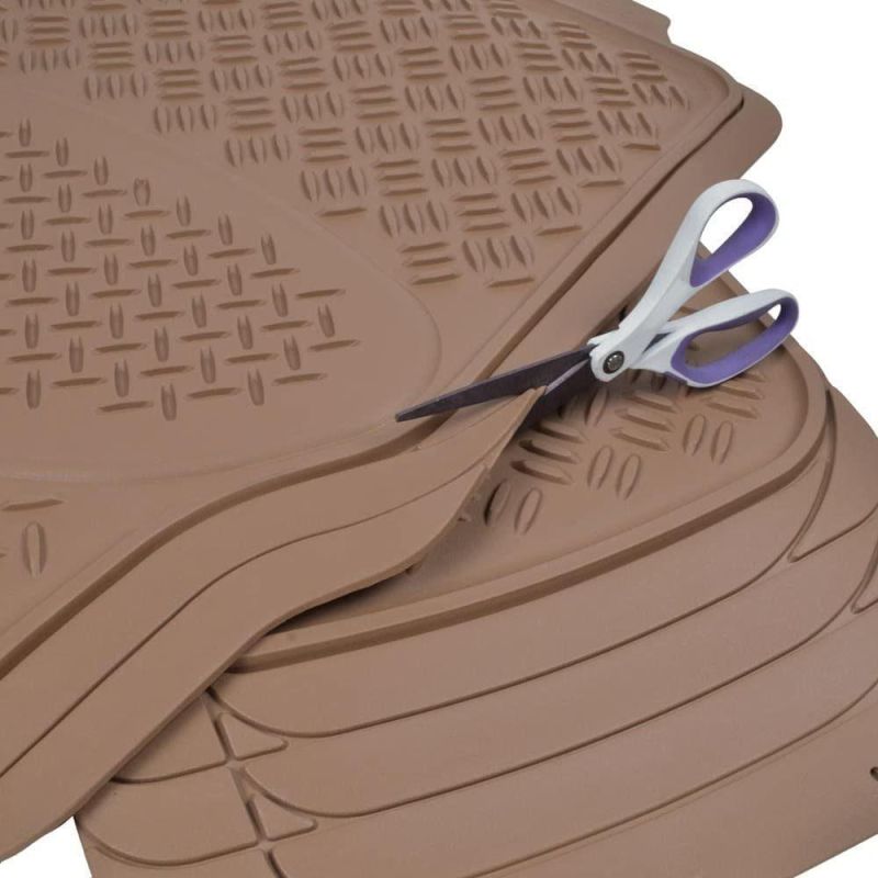Auto Accessory 3PCS Brown Heavy Duty Floor Mats