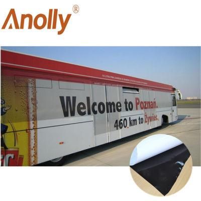 China Manufacture PVC Self Adhesive Vinyl Black Glue Car Wrap Adhesive Vinyl Sticker Roll