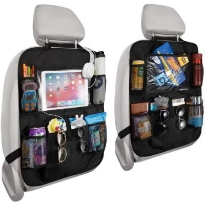 Mats Backseat Storage Bag Backseat Car Organizer Kick with Clear Screen Tablet Holder and 9 Storage Pockets Seat Back Car Organizer