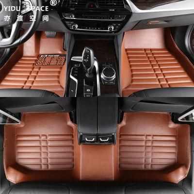 Wholesale Waterproof Wear Leather Brown 5D Anti Slip Auto Mat