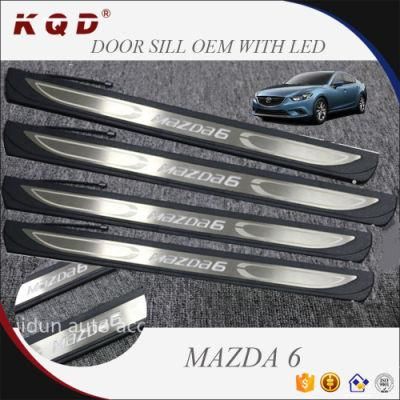 Brand Interior Steel OEM Door Sill with LED for Mazda6