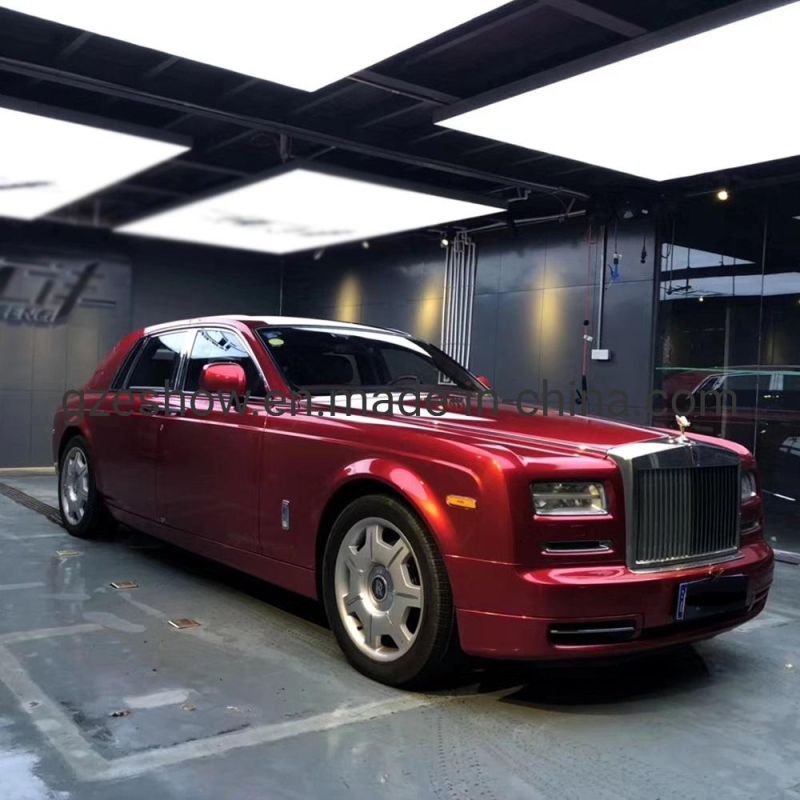 Gloss Metallic Soul Red Vinyl Wrap PVC Car Wrap Vinyl