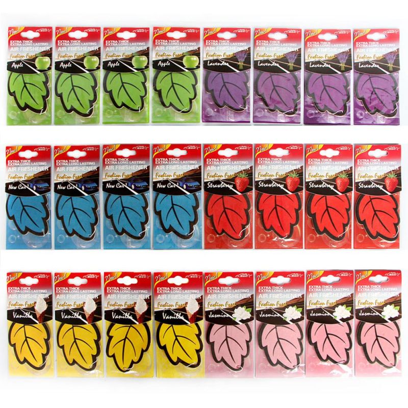 Wholesale Air Freshener Custom Logo Car Air Freshener Scent Perfume Leaf Shape Hanging Paper Air Freshener for Car