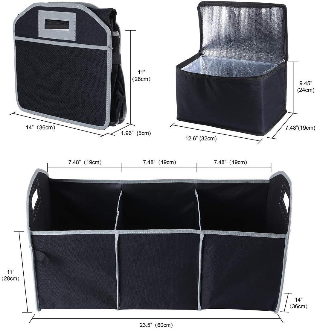 Trunk/Car Organizers and Storage, Folding Compartments Are Easily Expandable, Large Storage Capacity Suit Any in-Vehicle Organizers
