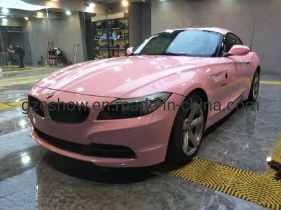 Glossy Crystal Shell Pink Car Decoration Vinyl Car Wrap Film