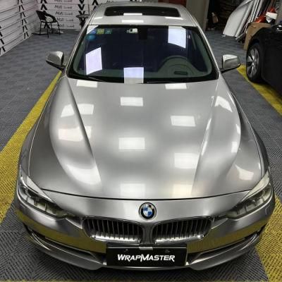 Wrapmaster 1.52*18meter Silver Pet Backing Gloss Car Vinyl Wrap Stickers