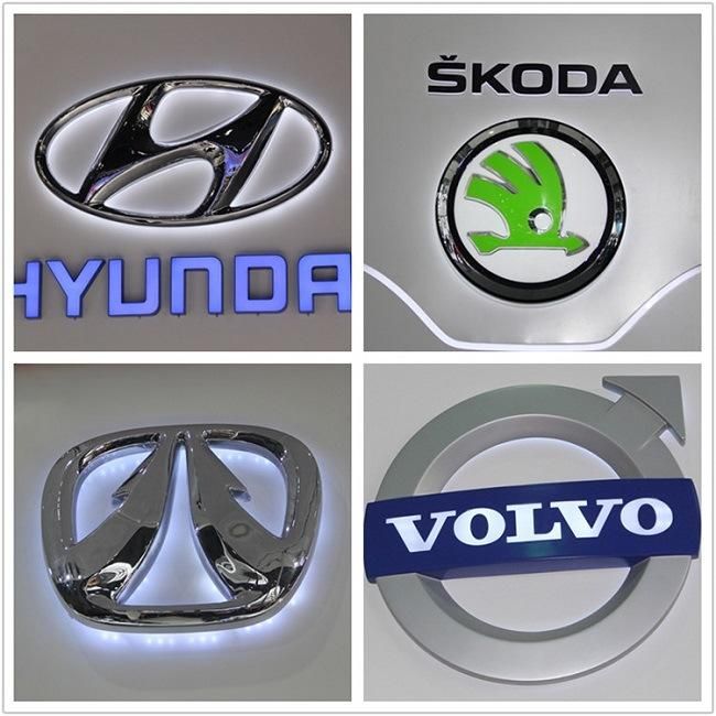 2016 Large Size Outdoor Free Standing LED Car Logo Signs