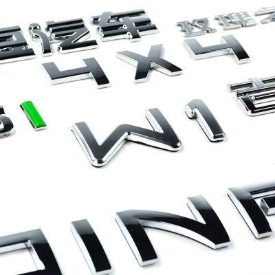 Customized Tape Chrome Car 4X4 Letters 3D ABS Sticker Chrome Car Logo Create Your Own Logo