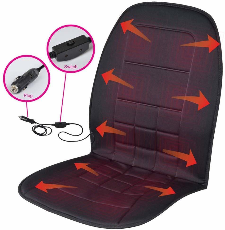 Auto Accessory 12V Black Heating Seat Cushion