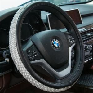 White 37cm-38cm Car-Styling Sport Auto Steering Wheel Covers Anti-Slip