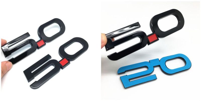 5.0 Ford Emblem Ford Bronco Mustang Emblem Fender Badge Decal Sticker Logo Car Accessories Car Parts Decoration ABS Plastic