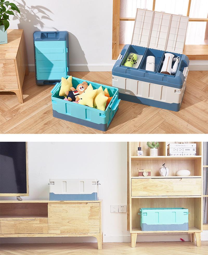 Durable Folding Storage Box Car Trunk Organizer for Family Storage, Grocery Shopping, Travel, Trunk Storage Wbb13197