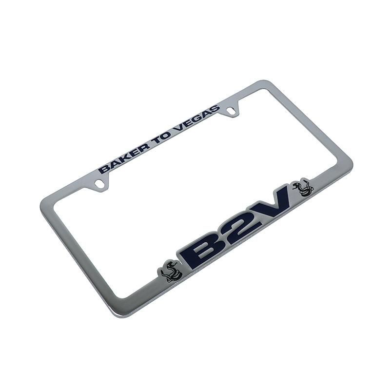 Custom Surface Plating Zinc Alloy Die Casting License Plate Frame