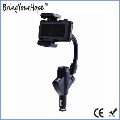 Car Smartphone Holder with Cigarette Lighter USB Charger (XH-UC-033)